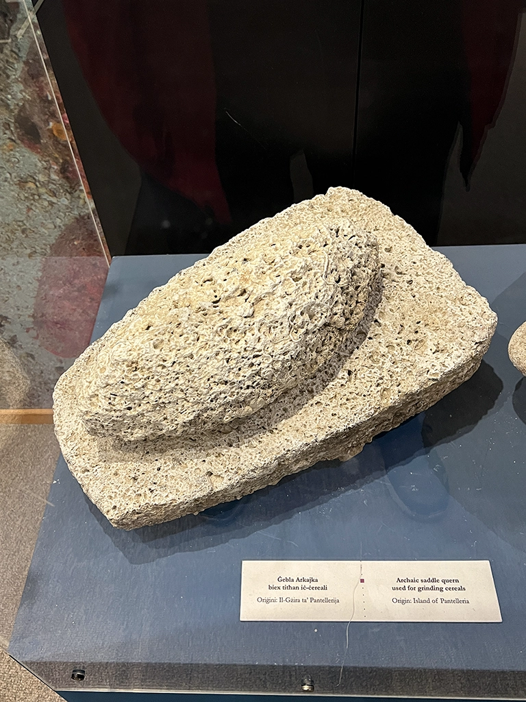 Gozo, a Phoenician period shipwreck that sank about 700 BC. - Quern stones from the Gozo wreck